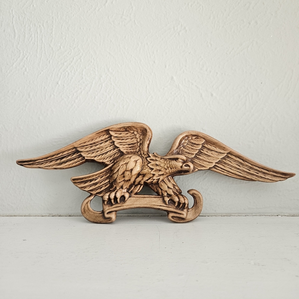 Vintage Holland Mold Bald Eagle Ceramic Wall Decor